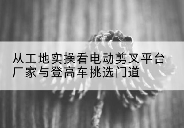 颍州电动剪叉升降平台厂家-从工地实操看电动剪叉平台厂家与登高车挑选门道